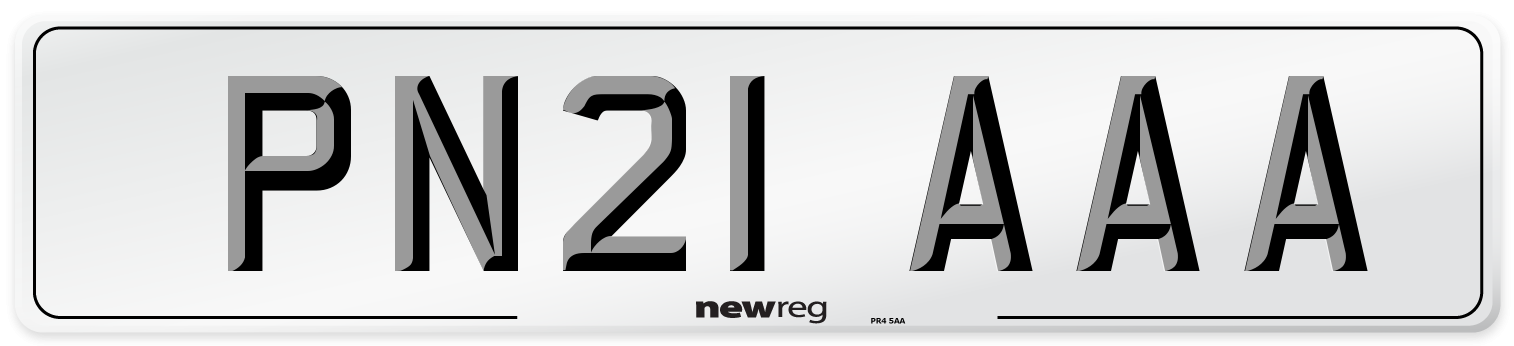 PN21 AAA Number Plate from New Reg